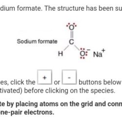 Draw the species sodium formate