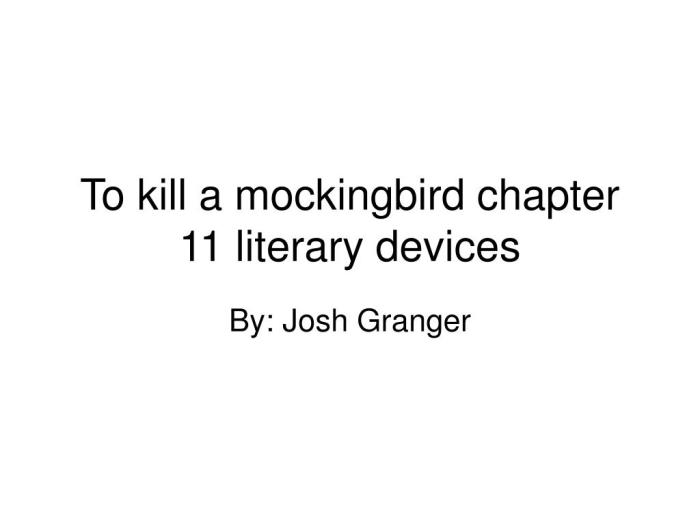 Literary devices of to kill a mockingbird