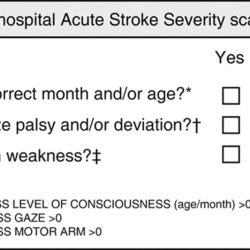 Stroke severity tool for large vessel occlusion