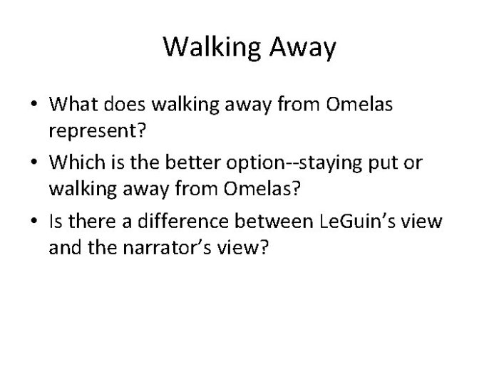 The ones who walk away from omelas discussion questions